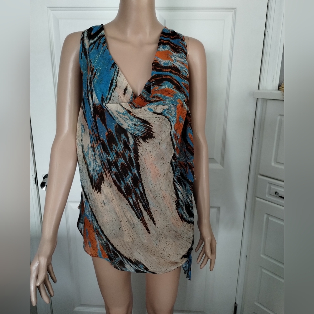 Robbi And Nicci Abstract Print Sleeveless Top Small